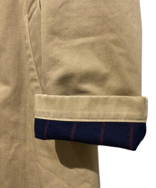 COMME des GARCONS HOMME（コムデギャルソン オム）COMME des GARCONS HOMME (コムデギャルソン オム) 裏地チェックステンカラーコート ベージュ サイズ:Lの古着・服飾アイテム