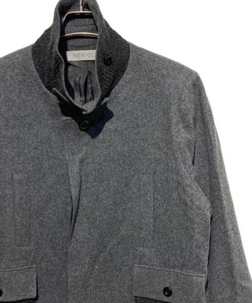 NEW OLD（ニューオールド）NEW OLD (ニューオールド) RIB POCKET COAT ニット切替コート グレー サイズ:44の古着・服飾アイテム