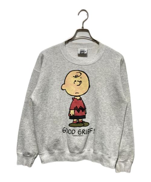 LEE（リー）LEE (リー) プリントスウェット グレー サイズ:Lの古着・服飾アイテム