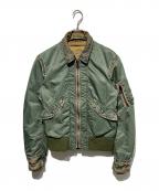 AVIREXアヴィレックス）の古着「L-2Bデニム切替ジャケット」｜オリーブ
