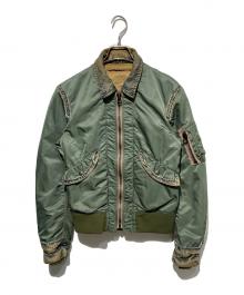 AVIREX（アヴィレックス）の古着「L-2Bデニム切替ジャケット」｜オリーブ
