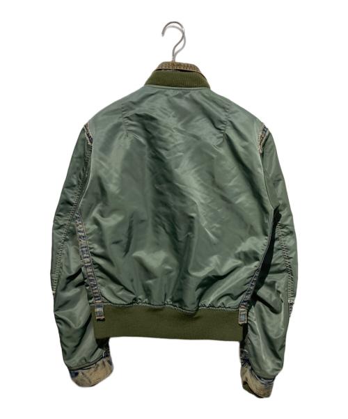 AVIREX（アヴィレックス）AVIREX (アヴィレックス) L-2Bデニム切替ジャケット オリーブ サイズ:Mの古着・服飾アイテム