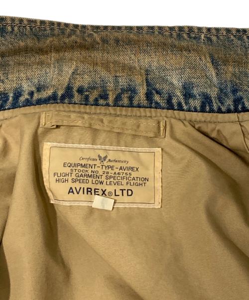 AVIREX（アヴィレックス）AVIREX (アヴィレックス) L-2Bデニム切替ジャケット オリーブ サイズ:Mの古着・服飾アイテム