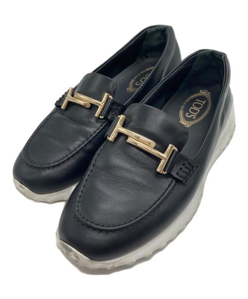 TOD'S（トッズ）TOD'S (トッズ) 厚底ビットローファー ブラック サイズ:39の古着・服飾アイテム
