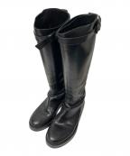 ANN DEMEULEMEESTERアンドゥムルメステール）の古着「Leather Stan Riding Boot」｜ブラック