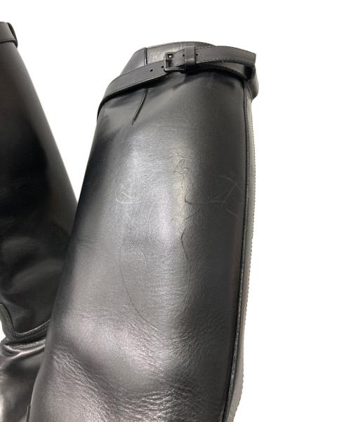 ANN DEMEULEMEESTER（アンドゥムルメステール）ANN DEMEULEMEESTER (アンドゥムルメステール) Leather Stan Riding Boot ブラック サイズ:38 1/2の古着・服飾アイテム