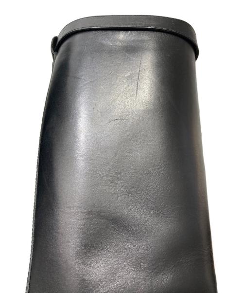 ANN DEMEULEMEESTER（アンドゥムルメステール）ANN DEMEULEMEESTER (アンドゥムルメステール) Leather Stan Riding Boot ブラック サイズ:38 1/2の古着・服飾アイテム