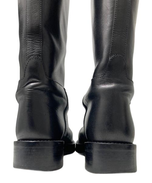 ANN DEMEULEMEESTER（アンドゥムルメステール）ANN DEMEULEMEESTER (アンドゥムルメステール) Leather Stan Riding Boot ブラック サイズ:38 1/2の古着・服飾アイテム