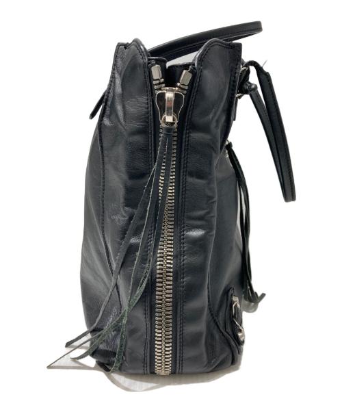 BALENCIAGA（バレンシアガ）BALENCIAGA (バレンシアガ) ペーパー トートバッグ ブラックの古着・服飾アイテム