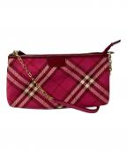 BURBERRY BLUE LABELバーバリー ブルー レーベル）の古着「ノバチェックショルダーバッグ」｜ピンク