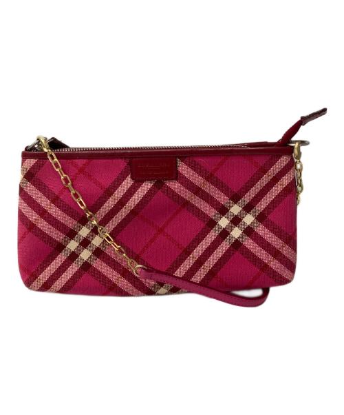 BURBERRY BLUE LABEL（バーバリー ブルー レーベル）BURBERRY BLUE LABEL (バーバリー ブルー レーベル) ノバチェックショルダーバッグ ピンクの古着・服飾アイテム