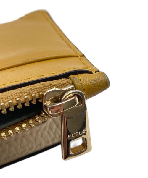 FURLA（フルラ）FURLA (フルラ) グラツィア カードケース イエロー×ベージュの古着・服飾アイテム