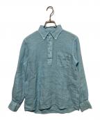 SOUTIENCOLスティアンコル）の古着「プルオーバーリネンシャツ」｜ブルー