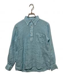 SOUTIENCOL（スティアンコル）の古着「プルオーバーリネンシャツ」｜ブルー