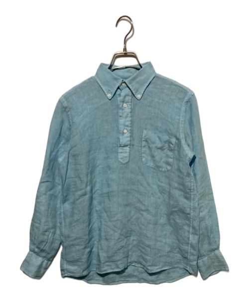 SOUTIENCOL（スティアンコル）SOUTIENCOL (スティアンコル) プルオーバーリネンシャツ ブルー サイズ:1の古着・服飾アイテム