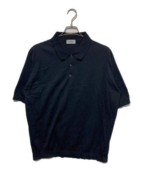 JOHN SMEDLEY（ジョンスメドレー）JOHN SMEDLEY (ジョンスメドレー) ニットポロシャツ ブラック サイズ:XXLの古着・服飾アイテム