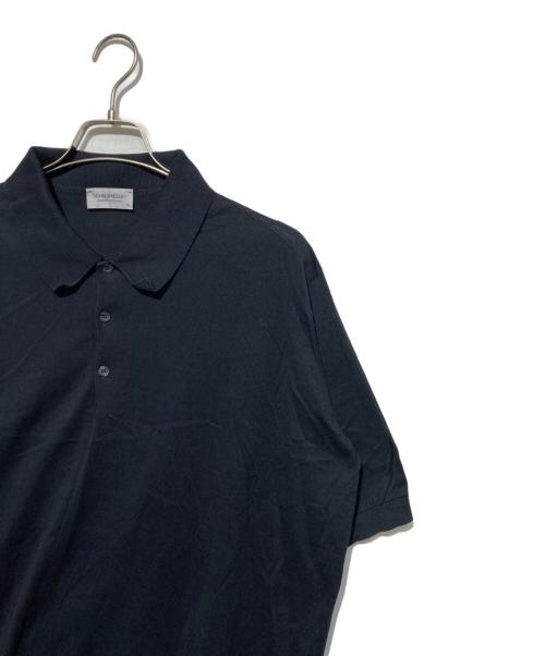 JOHN SMEDLEY（ジョンスメドレー）JOHN SMEDLEY (ジョンスメドレー) ニットポロシャツ ブラック サイズ:XXLの古着・服飾アイテム