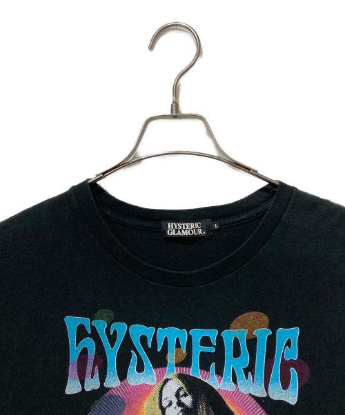 Hysteric Glamour（ヒステリックグラマー）Hysteric Glamour (ヒステリックグラマー) プリントTシャツ ブラック サイズ:Lの古着・服飾アイテム