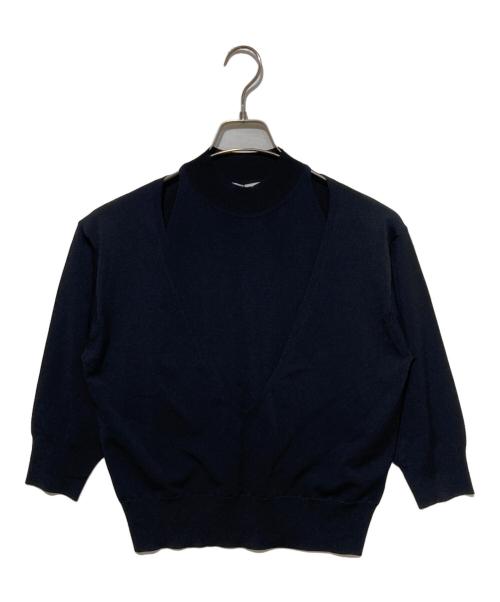 ANAYI（アナイ）ANAYI (アナイ) ハイネックレイヤー プルオーバー ブラック サイズ:38 未使用品の古着・服飾アイテム