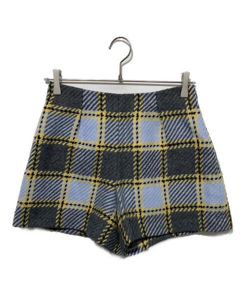 BLUE LABEL CRESTBRIDGE（ブルーレーベルクレストブリッジ）BLUE LABEL CRESTBRIDGE (ブルーレーベルクレストブリッジ) チェックショートパンツ グレー サイズ:36の古着・服飾アイテム
