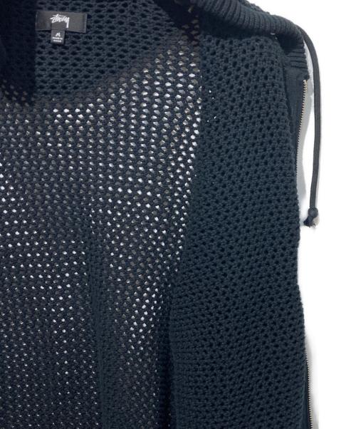 stussy（ステューシー）stussy (ステューシー) メッシュジップパーカー ブラック サイズ:Mの古着・服飾アイテム