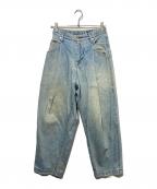NEON SIGNネオンサイン）の古着「USED加工 Wide denim slacks」｜ブルー