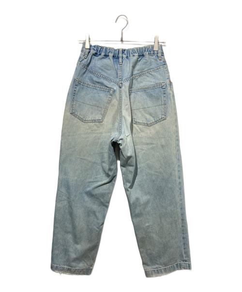 NEON SIGN（ネオンサイン）NEON SIGN (ネオンサイン) USED加工 Wide denim slacks ブルーの古着・服飾アイテム