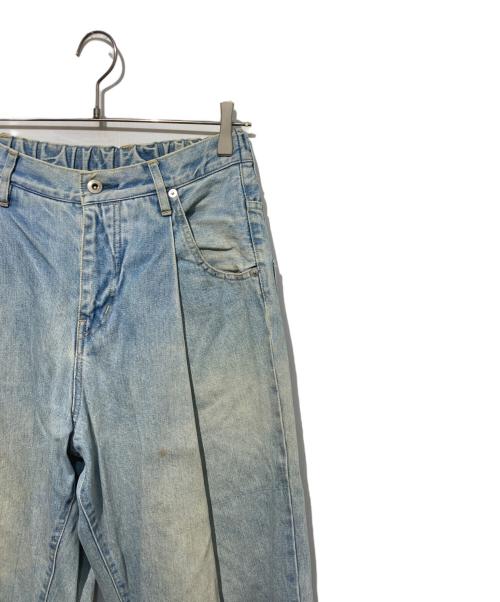 NEON SIGN（ネオンサイン）NEON SIGN (ネオンサイン) USED加工 Wide denim slacks ブルーの古着・服飾アイテム