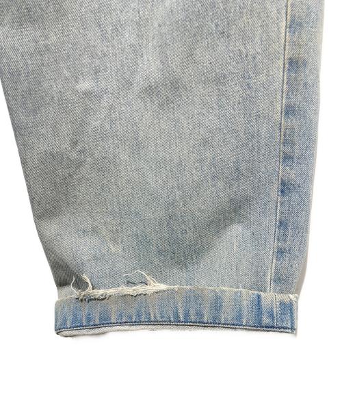 NEON SIGN（ネオンサイン）NEON SIGN (ネオンサイン) USED加工 Wide denim slacks ブルーの古着・服飾アイテム