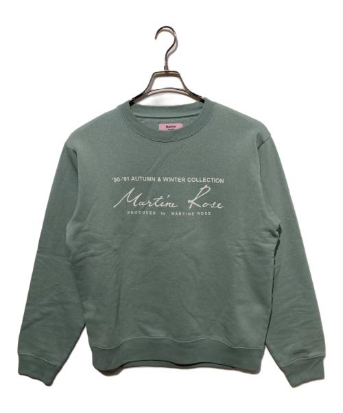 MARTINE ROSE（マーティン・ローズ）Martine rose (マーティン・ローズ) クルーネックスウェット グリーン サイズ:Mの古着・服飾アイテム