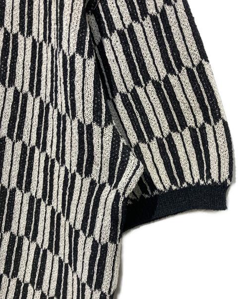 Needles（ニードルズ）Needles (ニードルズ) ニットポロシャツ ホワイト×ブラック サイズ:XLの古着・服飾アイテム