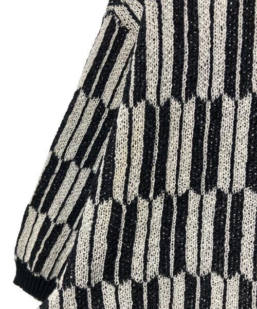 Needles（ニードルズ）Needles (ニードルズ) ニットポロシャツ ホワイト×ブラック サイズ:XLの古着・服飾アイテム