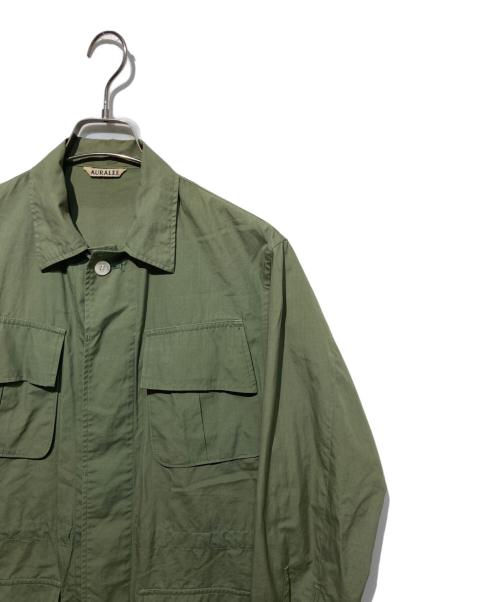 AURALEE（オーラリー）AURALEE (オーラリー) WASHED FINX RIPS JACKETWASHED FINX RIPS JACKET オリーブ サイズ:1の古着・服飾アイテム