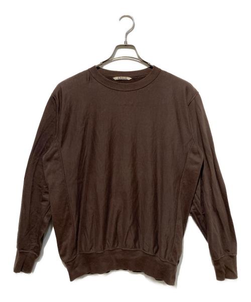 AURALEE（オーラリー）AURALEE (オーラリー) SUPER HIGH GAUZE SWEAT BIG ブラウン サイズ:4の古着・服飾アイテム