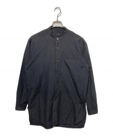 美品 希少 サイズ2 16awコモリシャツ COMOLI バンドカラー 黒タグ 中古・古着通販】COMOLI (コモリ) ストライプバンドカラーシャツ