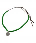 JohnUNDERCOVERジョンアンダーカバー）の古着「コイン ビーズネックレス」｜グリーン