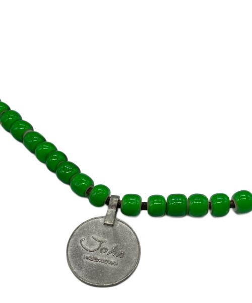 JohnUNDERCOVER（ジョンアンダーカバー）JohnUNDERCOVER (ジョンアンダーカバー) コイン ビーズネックレス グリーンの古着・服飾アイテム