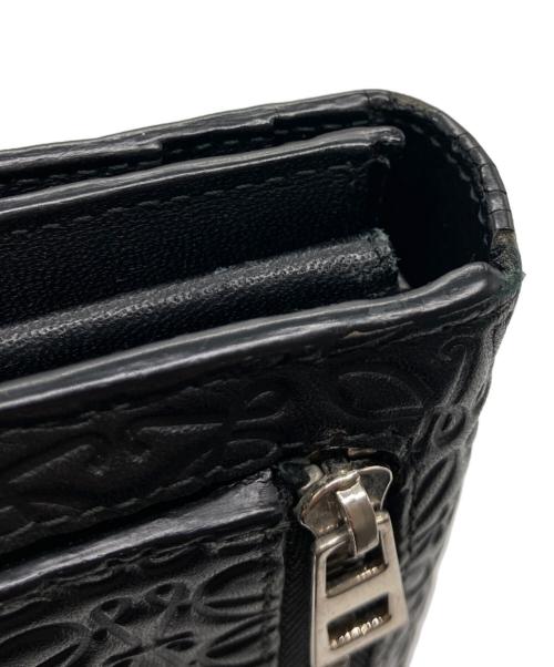 LOEWE（ロエベ）LOEWE (ロエベ) アナグラム リピート コンチネンタルウォレット ブラックの古着・服飾アイテム