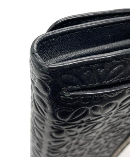 LOEWE（ロエベ）LOEWE (ロエベ) アナグラム リピート コンチネンタルウォレット ブラックの古着・服飾アイテム