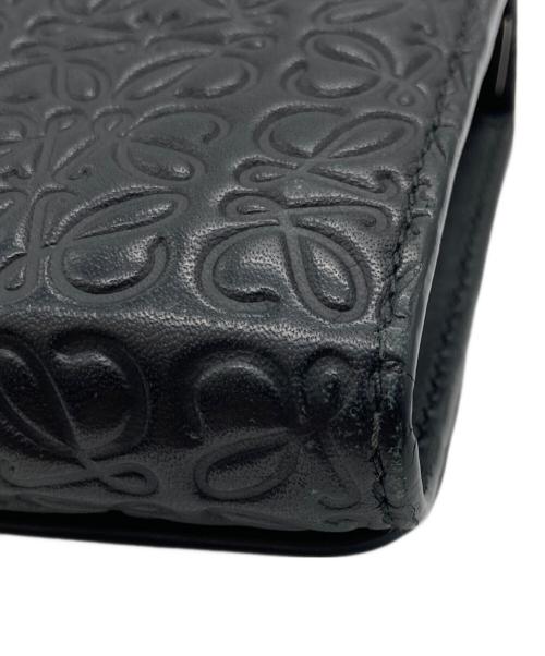 LOEWE（ロエベ）LOEWE (ロエベ) アナグラム リピート コンチネンタルウォレット ブラックの古着・服飾アイテム