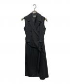 FRAY IDフレイ アイディー）の古着「ダブルブレストアシメデザインワンピース」｜グレー