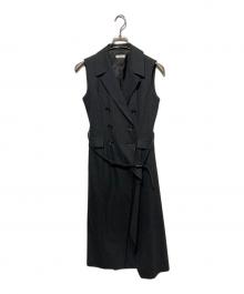 FRAY ID（フレイ アイディー）の古着「ダブルブレストアシメデザインワンピース」｜グレー