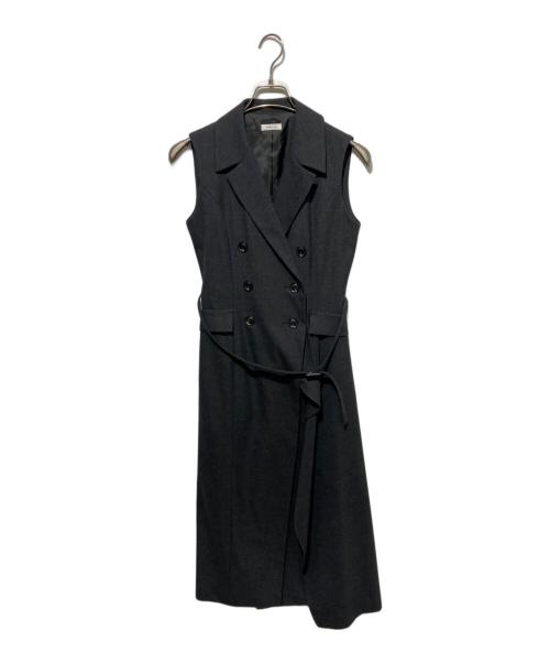 FRAY ID（フレイ アイディー）FRAY ID (フレイ アイディー) ダブルブレストアシメデザインワンピース グレーの古着・服飾アイテム