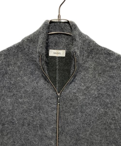 Snidel（スナイデル）Snidel (スナイデル) アルパカシャギージップコート グレー サイズ:Freeの古着・服飾アイテム