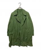 COMOLIコモリ）の古着「タイプライタータイロッケンコート」｜グリーン