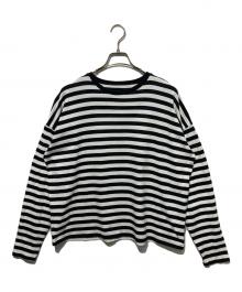 journal standard luxe（ジャーナルスタンダード ラックス）の古着「テンジクボーダー CN-Big-プルオーバー」｜ブラック×ホワイト