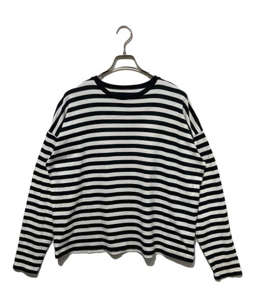 journal standard luxe（ジャーナルスタンダード ラックス）journal standard luxe (ジャーナルスタンダード ラックス) テンジクボーダー CN-Big-プルオーバー ブラック×ホワイト サイズ:　の古着・服飾アイテム