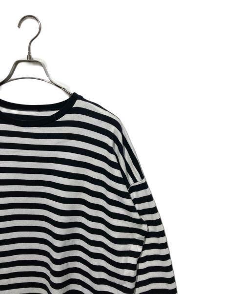 journal standard luxe（ジャーナルスタンダード ラックス）journal standard luxe (ジャーナルスタンダード ラックス) テンジクボーダー CN-Big-プルオーバー ブラック×ホワイト サイズ:　の古着・服飾アイテム