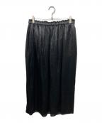 journal standard luxeジャーナルスタンダード ラックス）の古着「ヴィンテージサテン ギャザースカート」｜ブラック