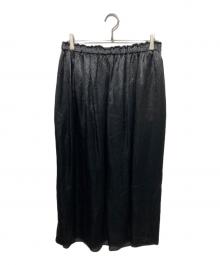 journal standard luxe（ジャーナルスタンダード ラックス）の古着「ヴィンテージサテン ギャザースカート」｜ブラック